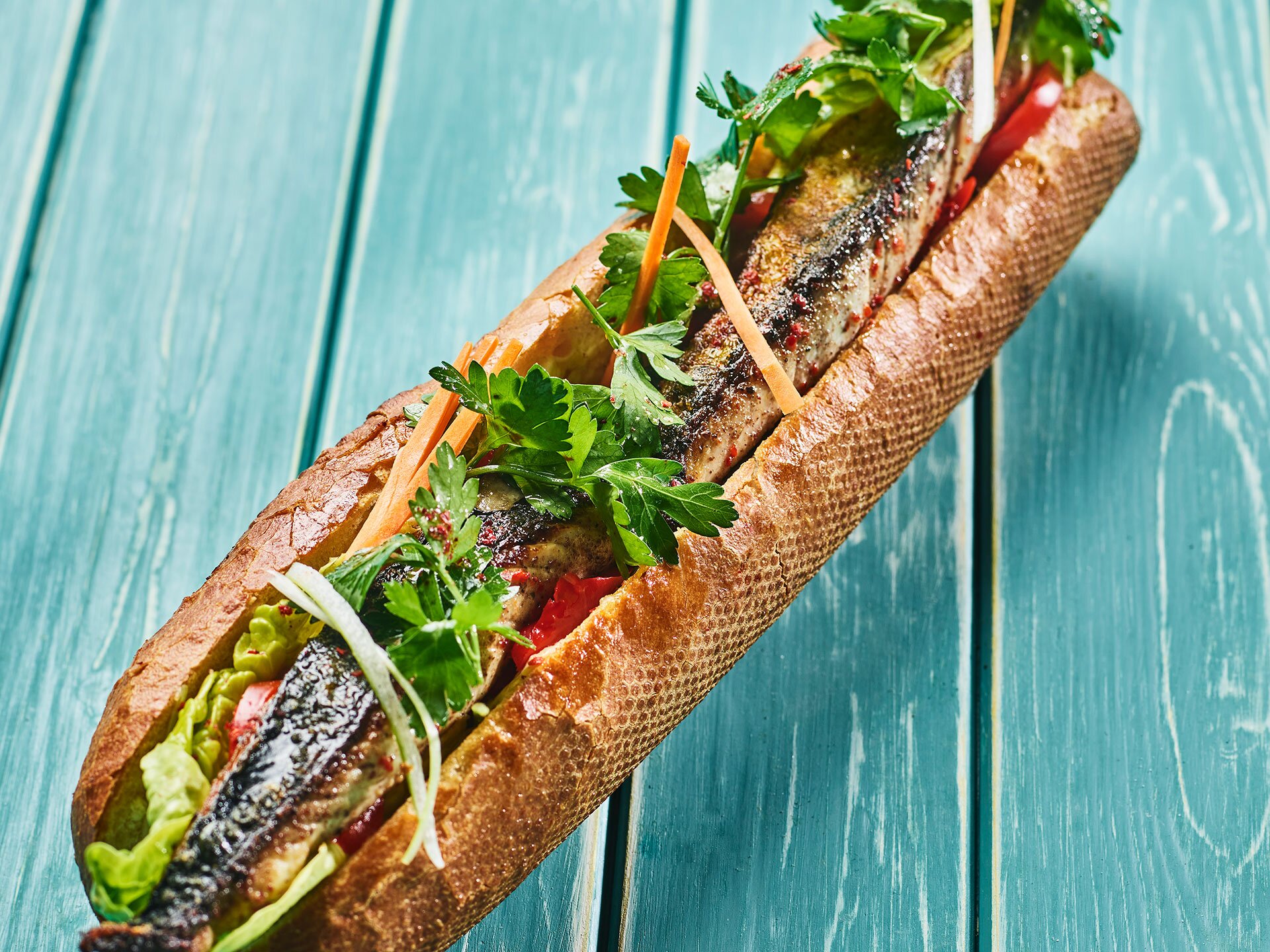 Tyrkisk makrellsandwitch