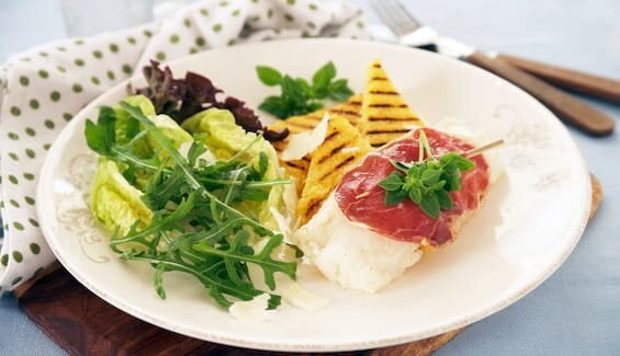 Klippfisk à la saltimbocca