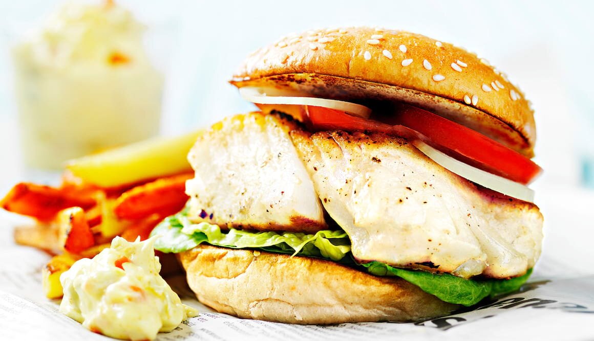Burger med torsk