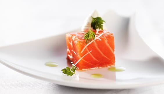 Ørretconfit med pepperrotkrem