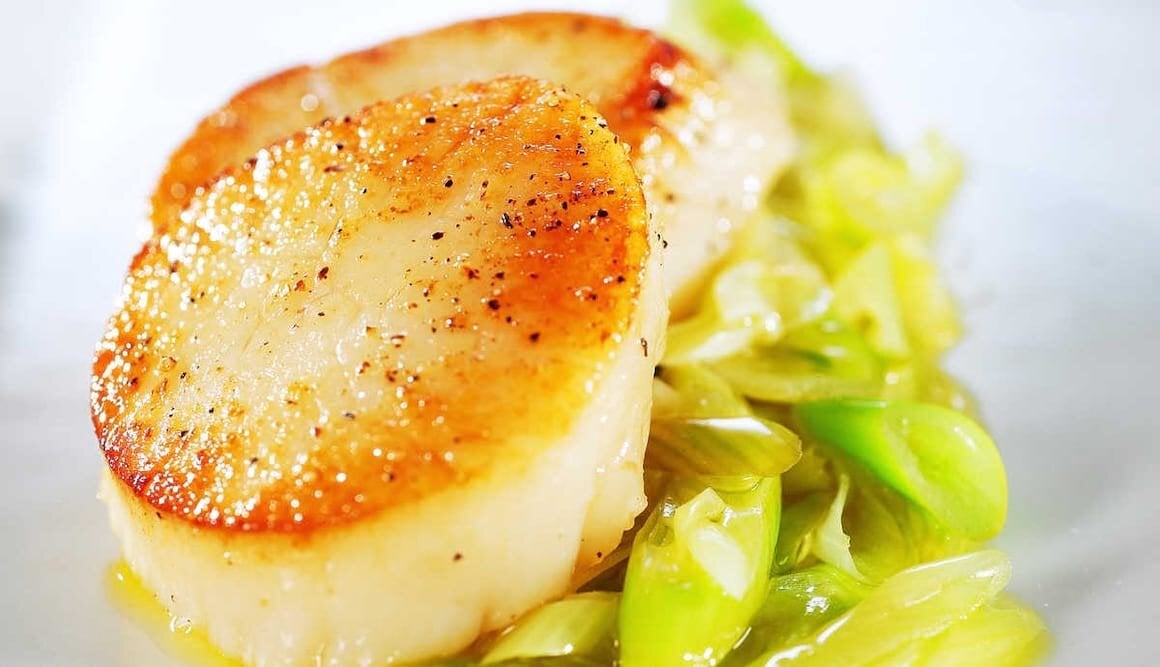 Kamskjell med sitron og ingefær