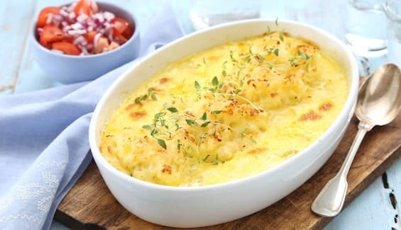 Breiflabb i sitronsaus med potetmoslokk