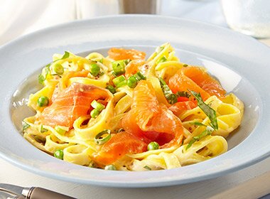 Røkt ørret med pasta