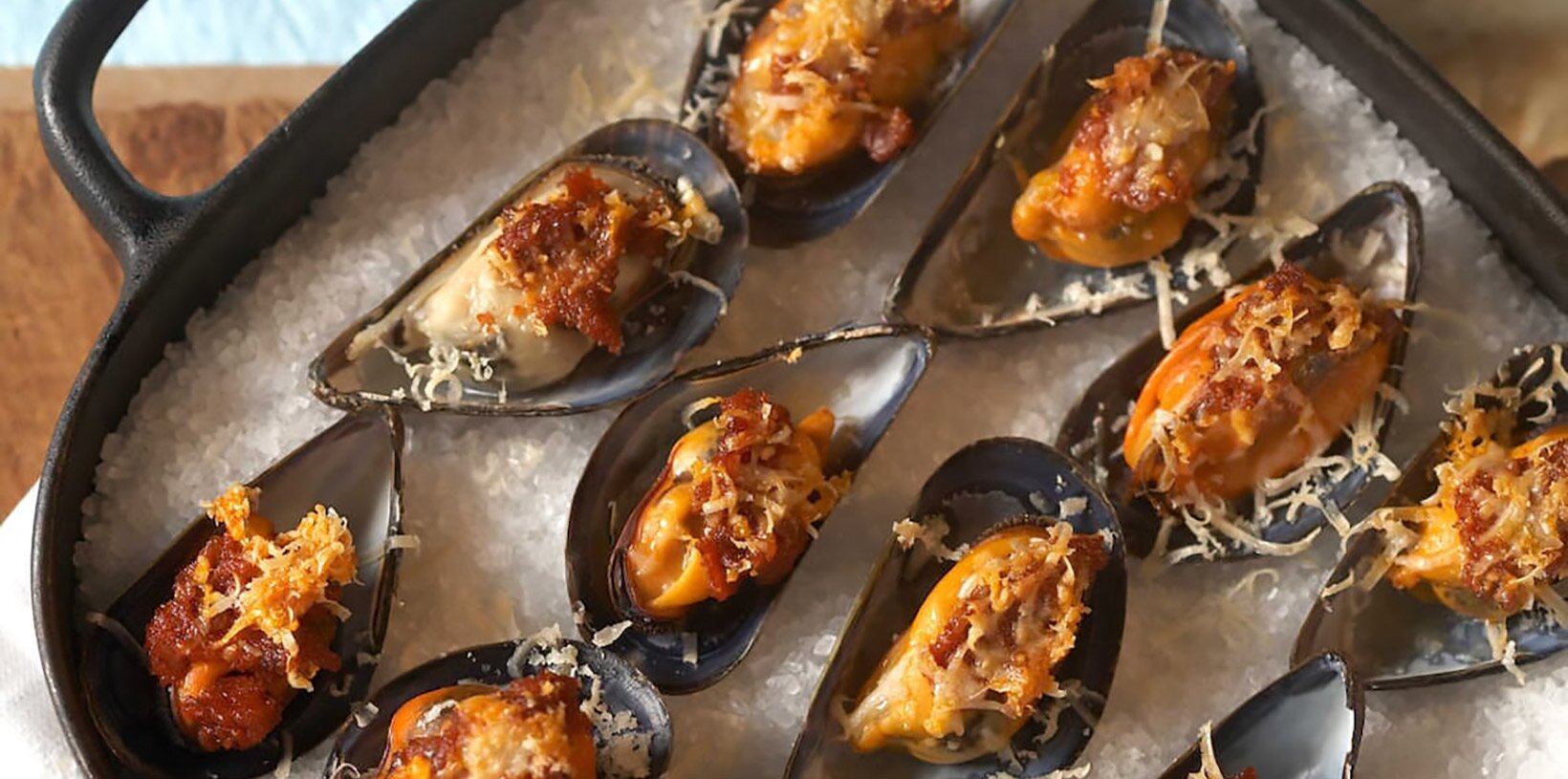 Gratinerte blåskjell à la Provençale