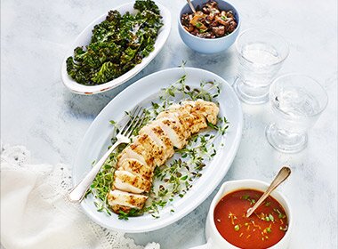 Breiflabb med stekt sopp og rødvinssaus