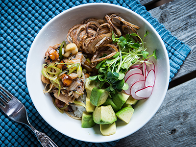 Poke bowl med krabbe