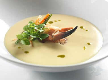 Suppe med krabbe