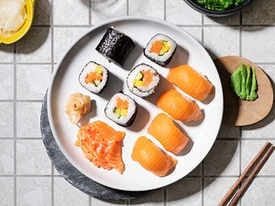 Maki og nigiri sushi