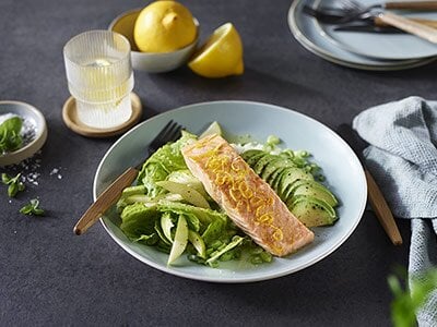 Ovnsbakt laks med sitron