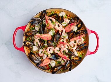 Paella med sjømat
