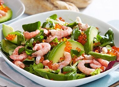 Reke- og avokadosalat