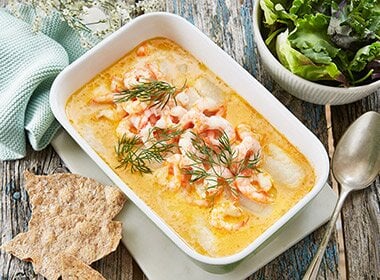 Sei i form med reker