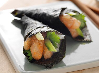 Temaki sushi med sei