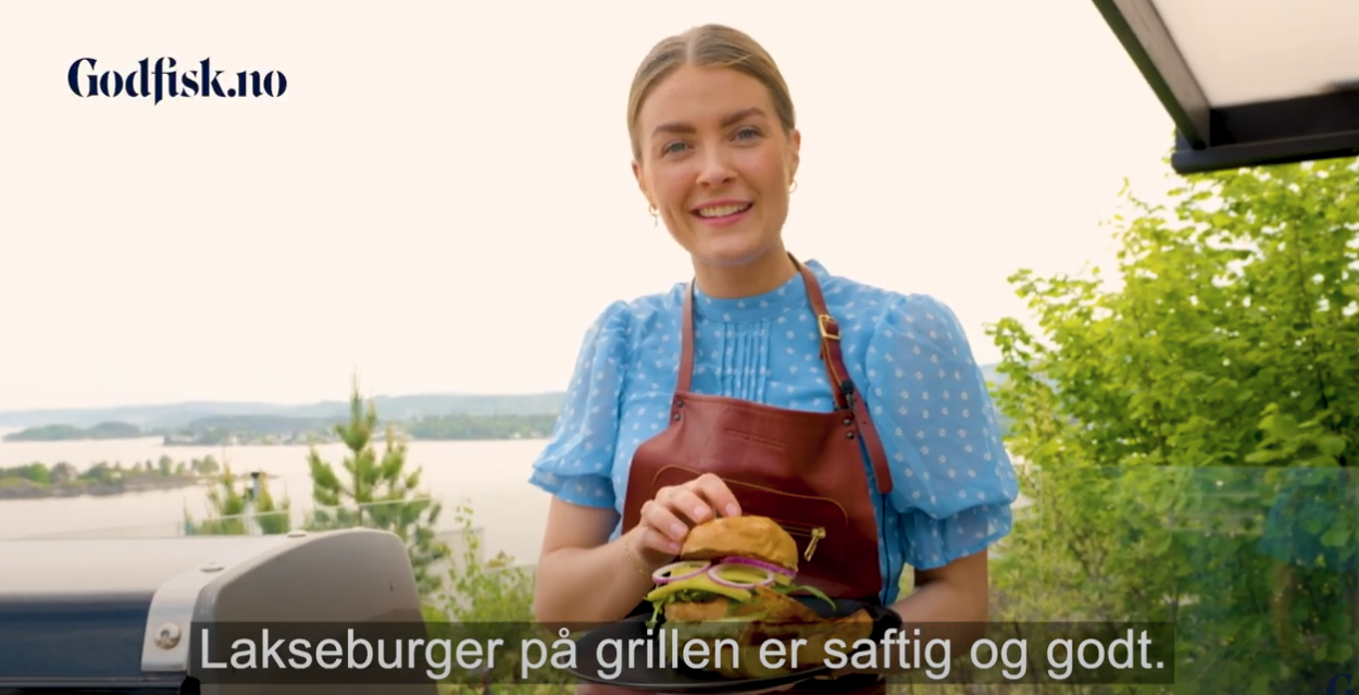 Runa Kvenseth holder fiskeburger
