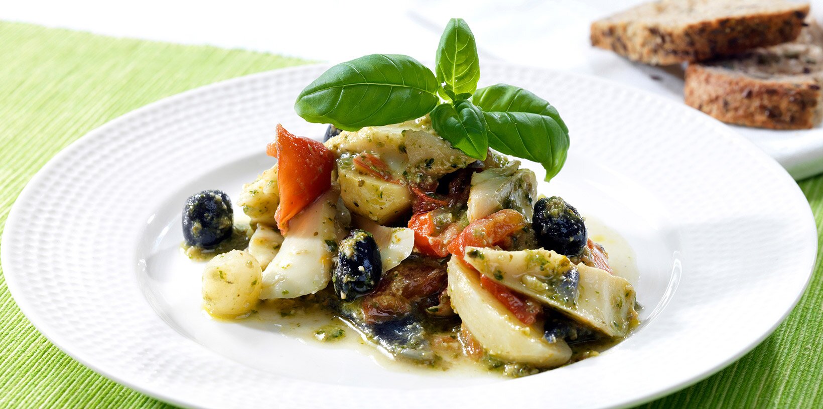 Tørrfiskgryte med pesto