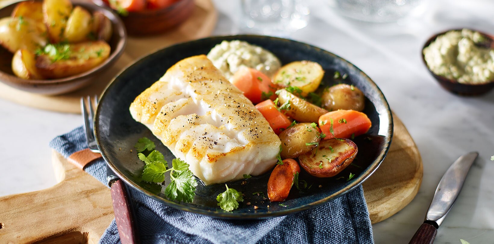 Ovnsbakt skrei med hjemmelaget remulade