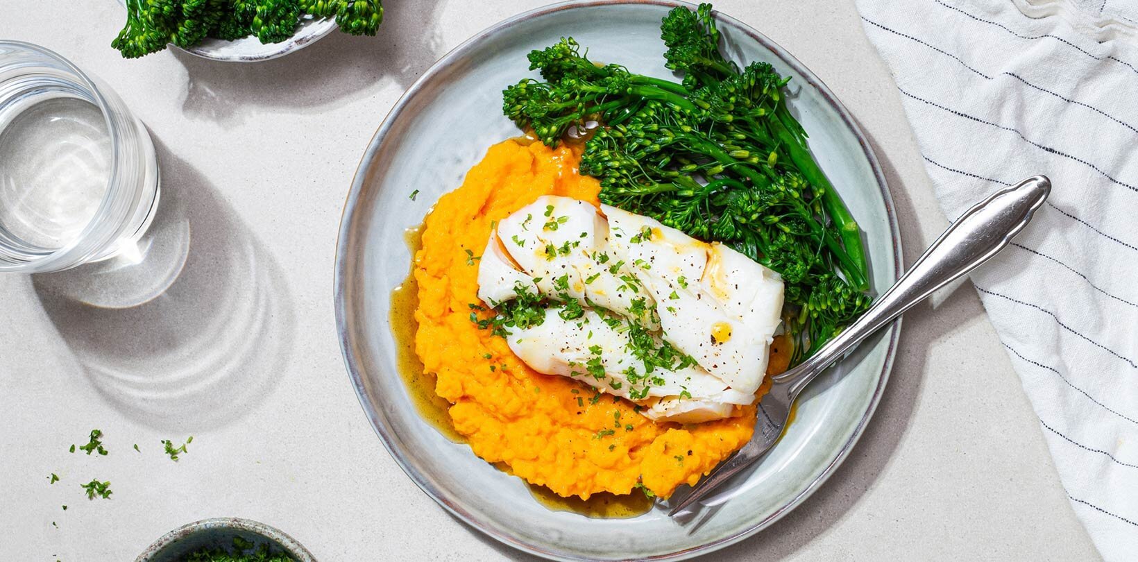 Skrei med gulrotpuré