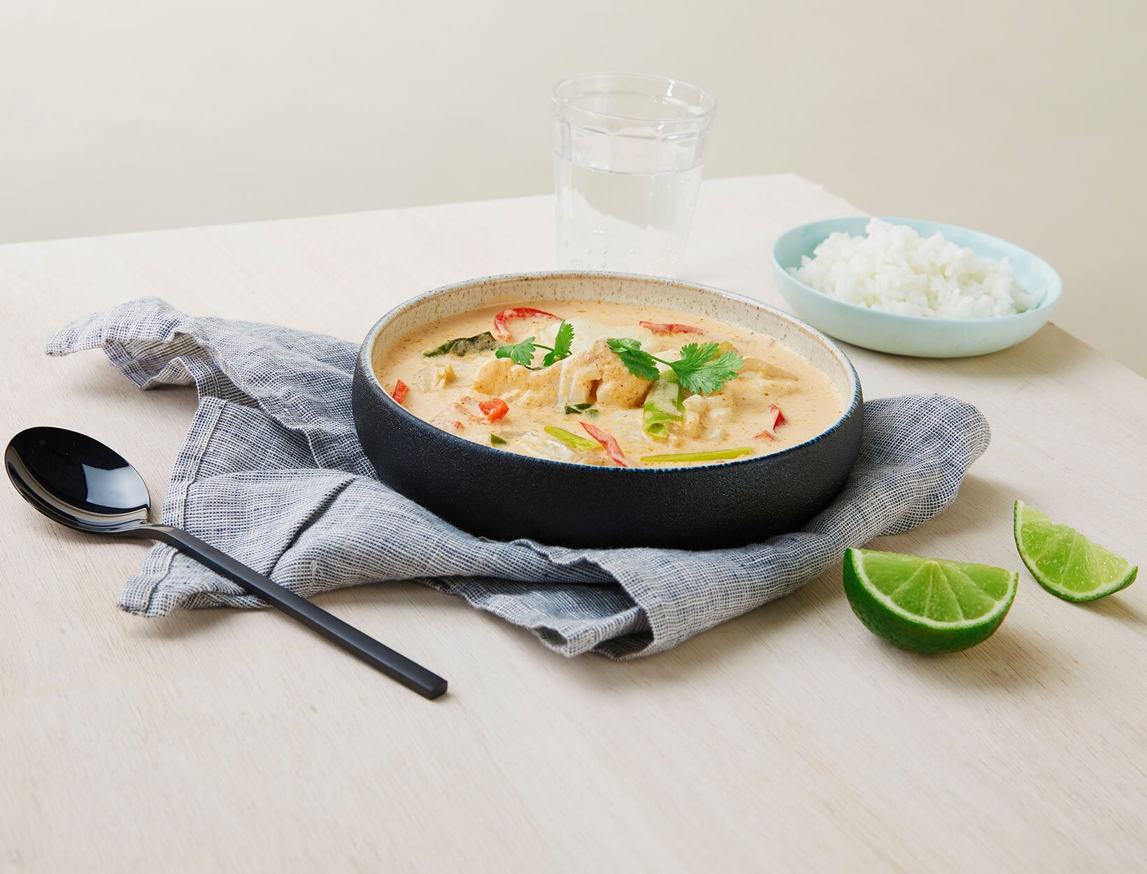 Rød curry med torsk