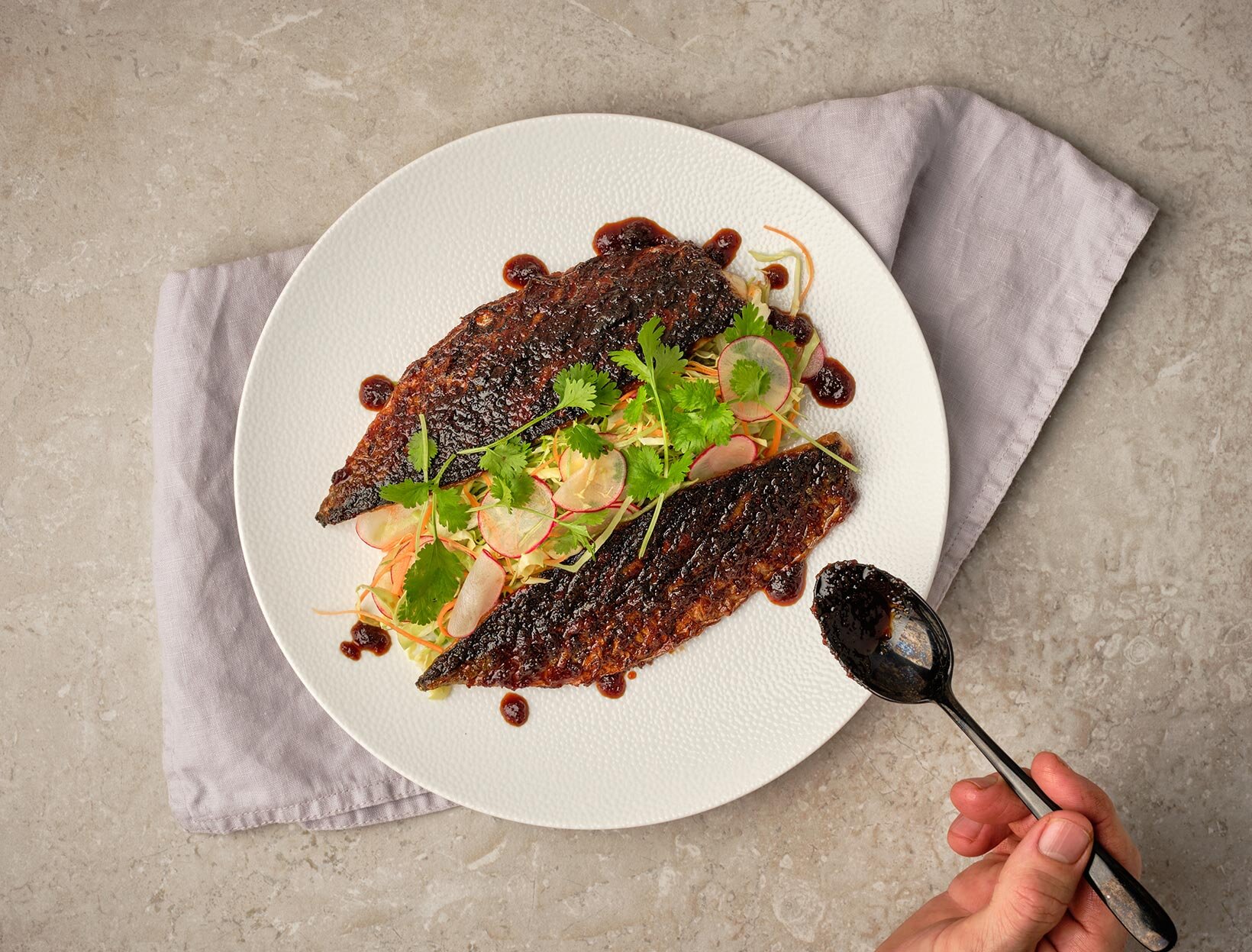 Grillet teriyaki-makrell fra Japan