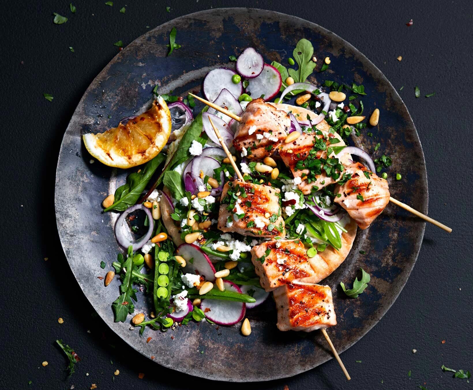 Laksespyd på grillen